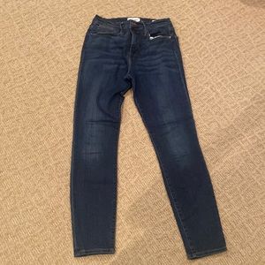 Dark blue skinny cropped jeggings